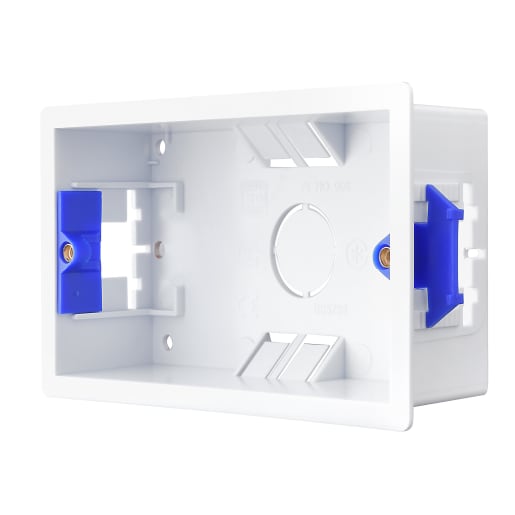 BG 900 Series Double Dry Lining Box 35mm Square Edge White