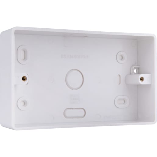 BG PVC Rounded Double Surface Box White 32mm