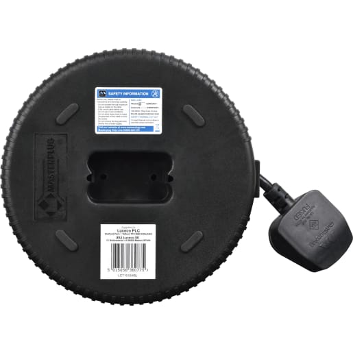 Masterplug Four Socket 10A Large Cassette Reel with 15m Cable