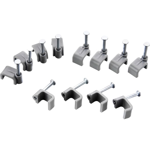 BG Cable Clips Twin & Earth 1.5mm Grey Pack of 50