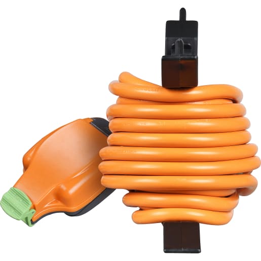 Masterplug Outdoor Weatherproof Single Socket 15m Extension Lead IP54