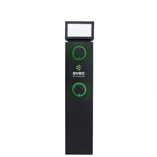 EVEC Pedestal EV Charger 7.4kw Type 2 Dual Socket