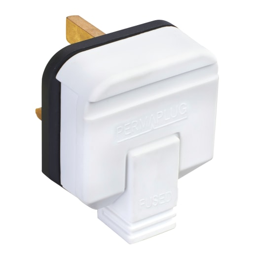 Masterplug Heavy Duty 13A UK Plug White