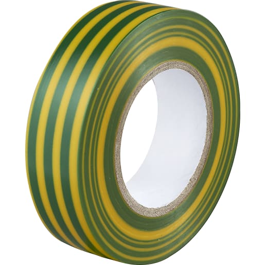 BG Insulation Tape 19mm x 20m Reel Yellow/Green