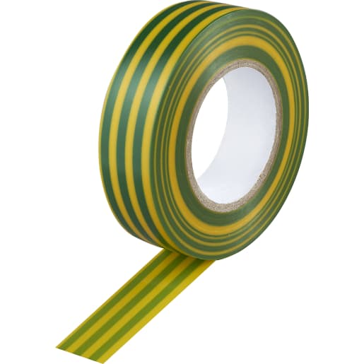 BG Insulation Tape 19mm x 20m Reel Yellow/Green