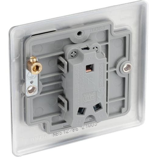 BG Nexus Metal 20A Single Wall Light Switch 2 Way Brushed Steel