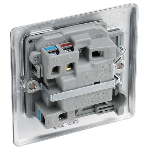 BG Nexus Metal 13A Switched Fused Connection Unit Brushed Steel