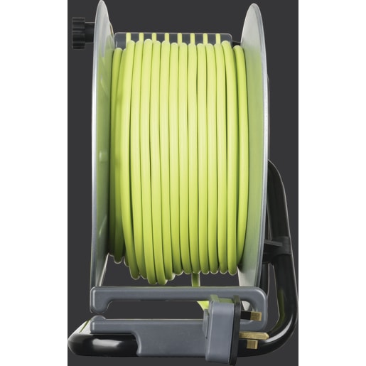 Masterplug Four Socket 13A Large Metal Open Reel with 40m Cable