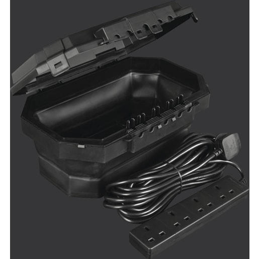 Masterplug Outdoor Electrical Enclosure & 4 Socket Extension 8m Lead