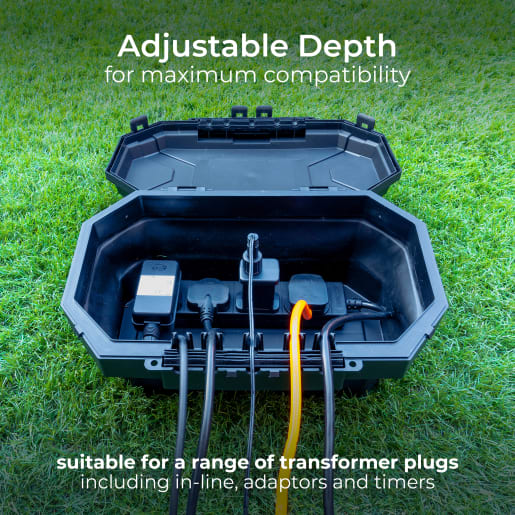 Masterplug Outdoor Electrical Enclosure & 4 Socket Extension 8m Lead