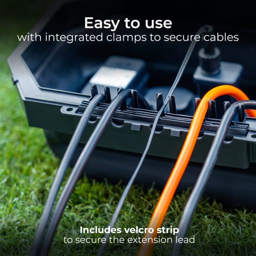 Masterplug Outdoor Electrical Enclosure & 4 Socket Extension 8m Lead