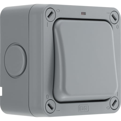 BG Nexus Storm 20A Weatherproof Outdoor Single Switch 2-Way IP66