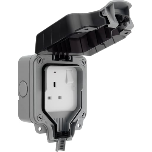 BG Nexus Storm Weatherproof Outdoor EV Single Switched Socket IP66