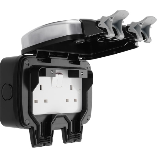 BG Decorative Weatherproof IP66 Double Switched 13A Power Socket