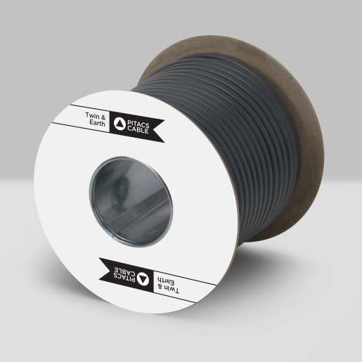 PITACS Twin & Earth Cable 6242Y 1.0mm² Grey 100m