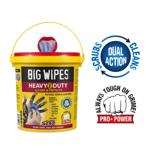 Big Wipes Antiviral Heavy Duty 4x4 Wipes Bucket of 240