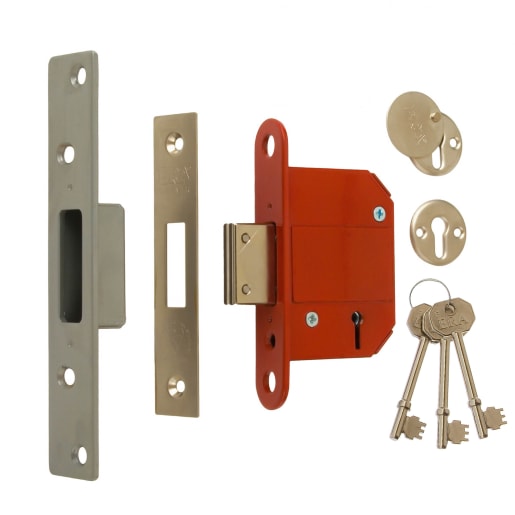 ERA Fortress 5 Lever Deadlock Satin Chrome 65mm