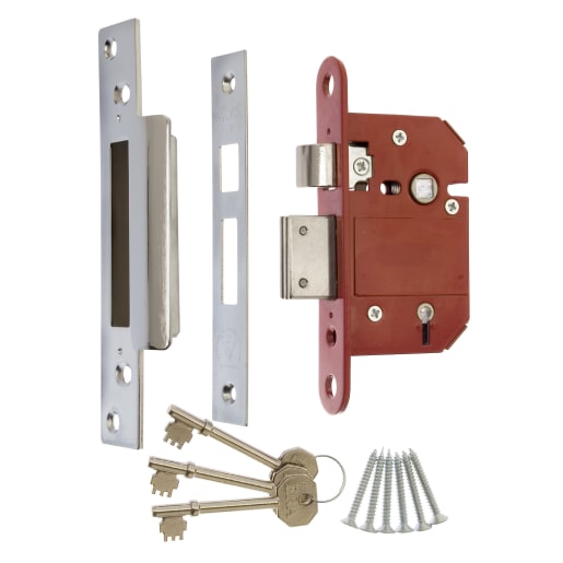 ERA Fortress Mortice 5 Lever Sashlock Chrome 162 x 26 x 67mm