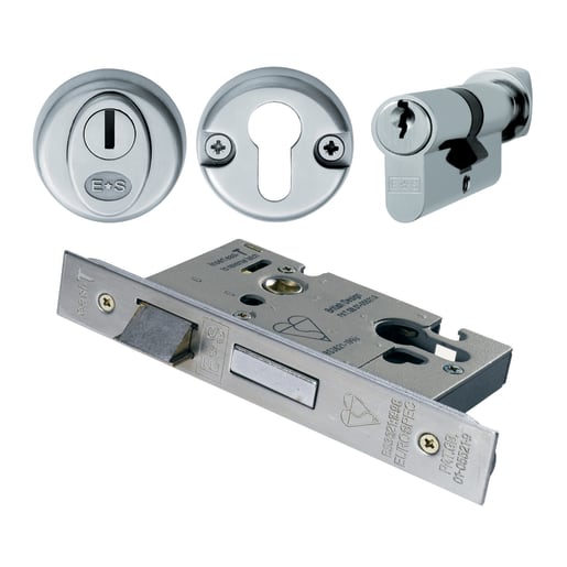 Eurospec Euro profile Cylinder Turn Sash Lock 76mm Satin Stainless Steel