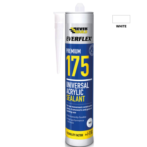 Everbuild Everflex 175 Premium Universal Acrylic Sealant White 300ml