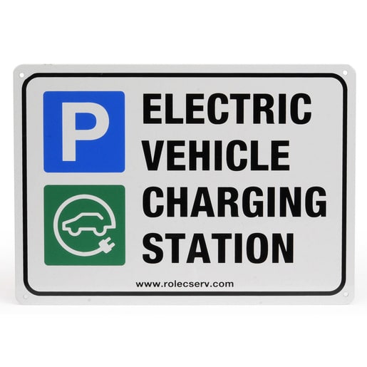 Rolec A5 Landscape Aluminium EV Parking Sign