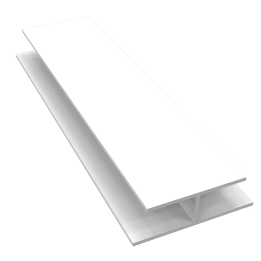 Freefoam Hollow Soffit H Joining Trim 5m L White Pack of 10