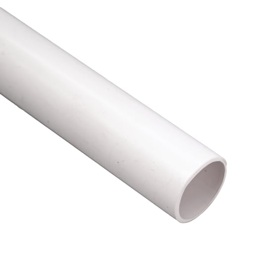 FloPlast OS01W 21.5mm Waste Overflow Pipe White 3m