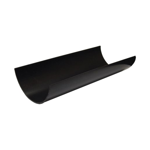 FloPlast RG2B 112mm Half Round Rainwater Gutter Black 2m