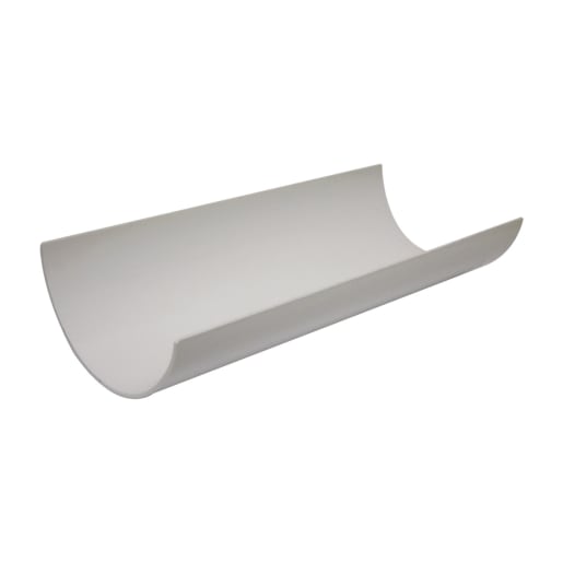 FloPlast RG4W 112mm Half Round Rainwater Gutter White 4m