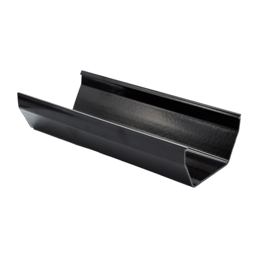 FloPlast RGS4B 114mm Square Rainwater Gutter Black