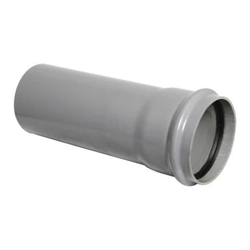FloPlast SP3G Single Socketed Soil Pipe Grey 3m