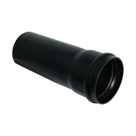 FloPlast SP3B 110mm Single Socketed Soil Pipe Black 3m
