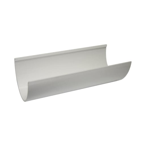 FloPlast RGH4W 115mm Hi-Cap Rainwater Gutter White 4m