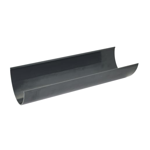 FloPlast RGH4AG 115mm Hi-Cap Rainwater Gutter Anthracite Grey 4m