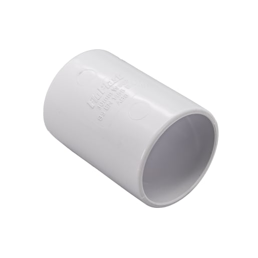 FloPlast WS07W 32mm Solvent Weld Waste Straight Coupling White