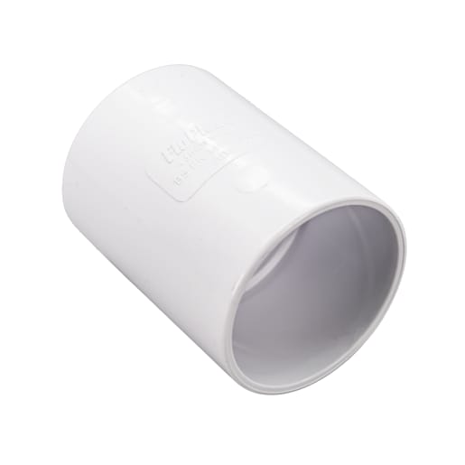 FloPlast WS08W 40mm Solvent Weld Waste Straight Coupling White