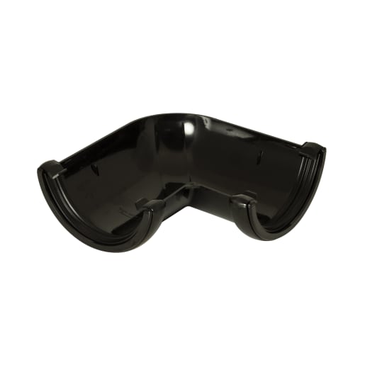 FloPlast RA1B 90° 112mm Half Round Rainwater Angle Black