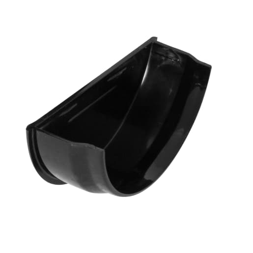 FloPlast RE2B 112mm Half Round Rainwater Internal Stopend Black