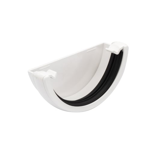 FloPlast RE1W 112mm Half Round Rainwater External Stopend White