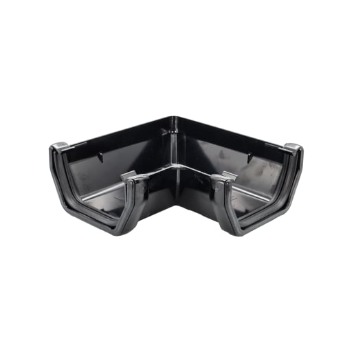 FloPlast RAS1B 90° 65mm Square Rainwater Angle Black