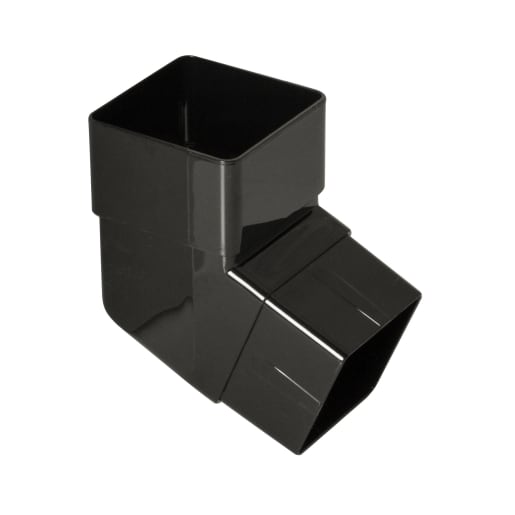 FloPlast RBS2B 112½° 65mm Square Rainwater Offset Bend Black
