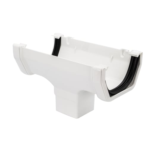 FloPlast ROS1W 114mm Square Rainwater Running Outlet White