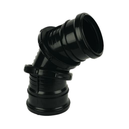 FloPlast SP560G 0-90° 110mm Soil Double Socket Adjustable Bend