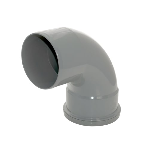 FloPlast SP161G 87½° 110mm Soil Single Socket Bend Grey
