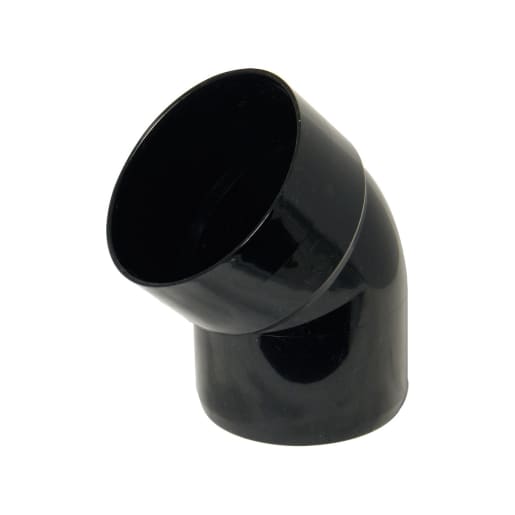 FloPlast SP435B 135° Soil Single Solvent Socket Offset Bend Black