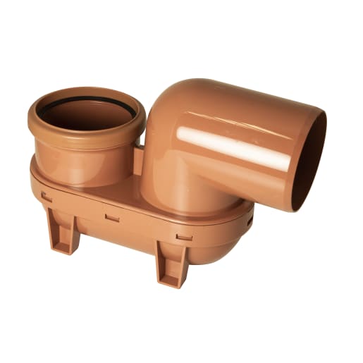 FloPlast D501 90° 110mm Underground Low Back 'P' Trap