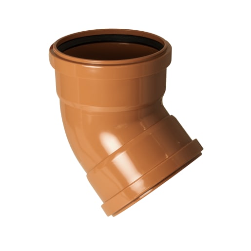 FloPlast 6D563 45° 160mm Underground Double Socket Bend