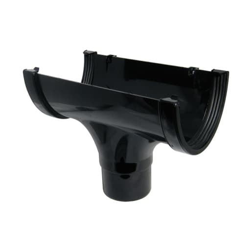 FloPlast ROX1B 170mm XtraFlo Rainwater Running Outlet Black