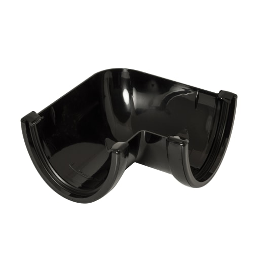 FloPlast RAH1B 90° 115mm Hi-Cap Rainwater Angle Black