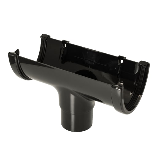 FloPlast ROH1B 115mm Hi-Cap Rainwater Running Outlet Black